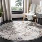 Safavieh Adirondack ADR210F 6" Round Light Grey and Fuchsia Area Rug, , large