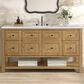 James Martin Vanities Breckenridge 60" Single Bathroom Vanity in Light Natural Oak with 3 cm Ethereal Noctis Quartz Top and Rectangular Sink, , large