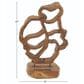 Maple and Jade Abstract Handmade Decorative Sculpture in Oiled Brown, , large