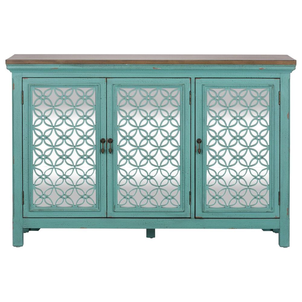 Belle Furnishings Kensington 3-Door Accent Cabinet in Blue, , large