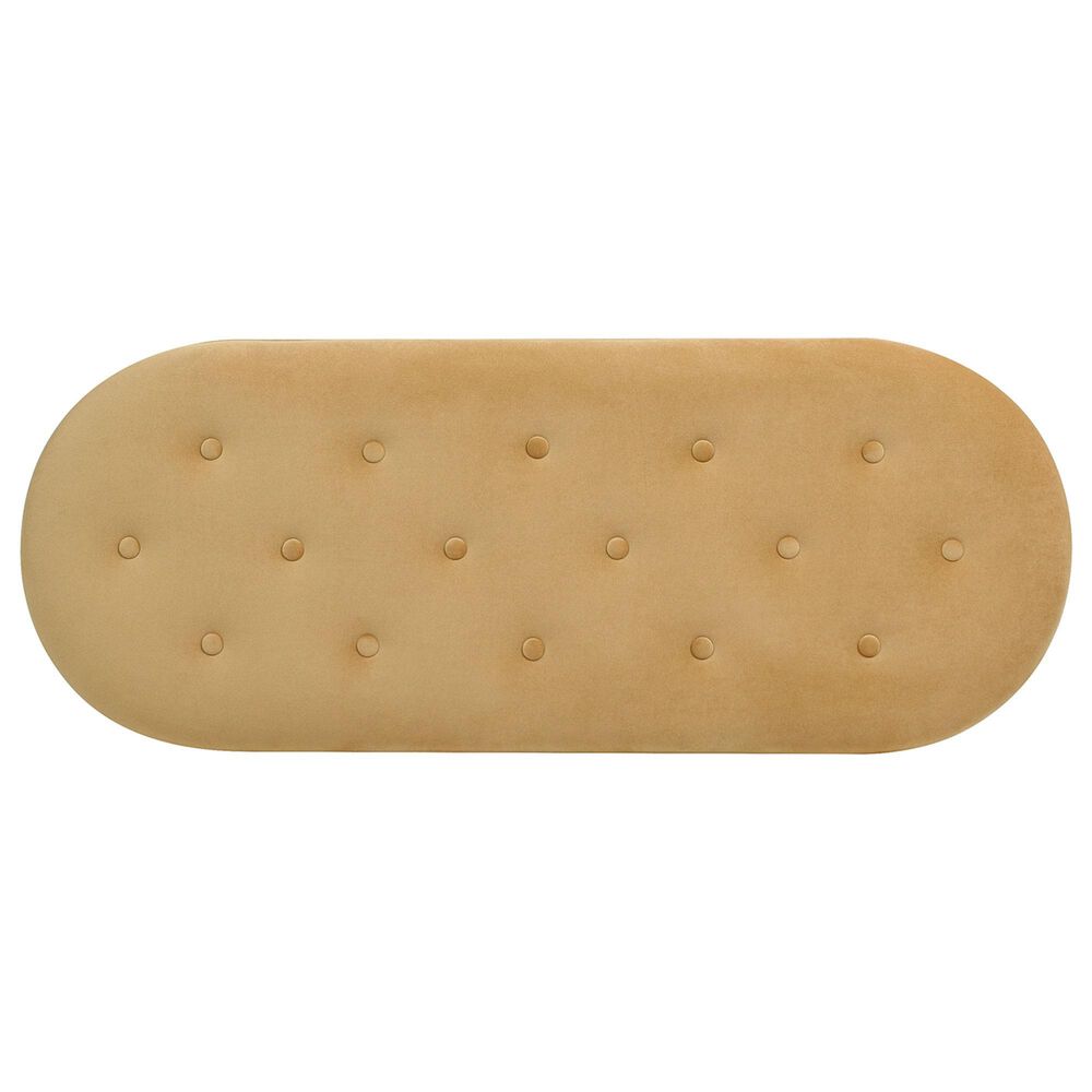 Jennifer Taylor Home Melinda Storage Bench with Tufted Bullion Fringe in Gold, , large