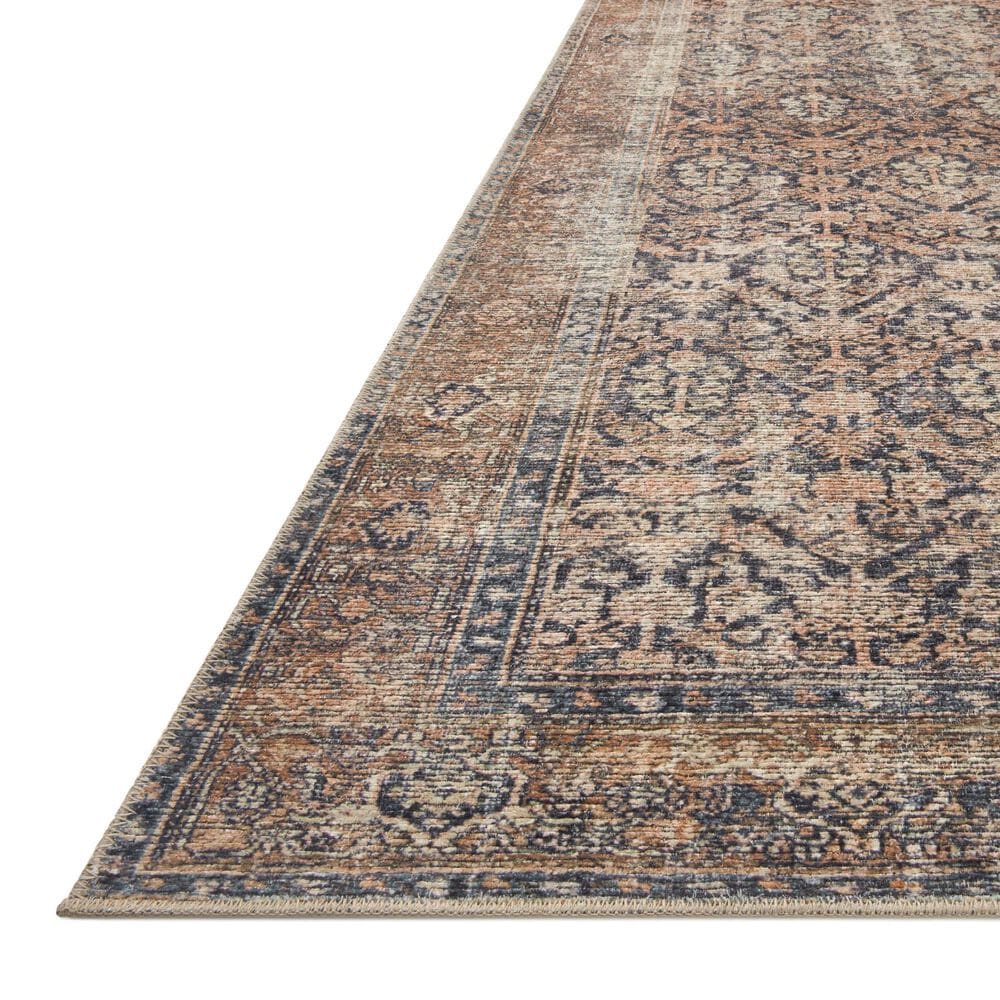 Amber Lewis x Loloi Billie 2&#39;3&quot; x 3&#39;9&quot; Ink and Salmon Area Rug, , large