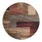 Surya Riley RLY-5004 8" Round Red/Brown/Camel Area Rug, , large