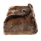 Timberlake Lavish Home Zobel Faux Marten Sable Throw in Amber Brown, , large