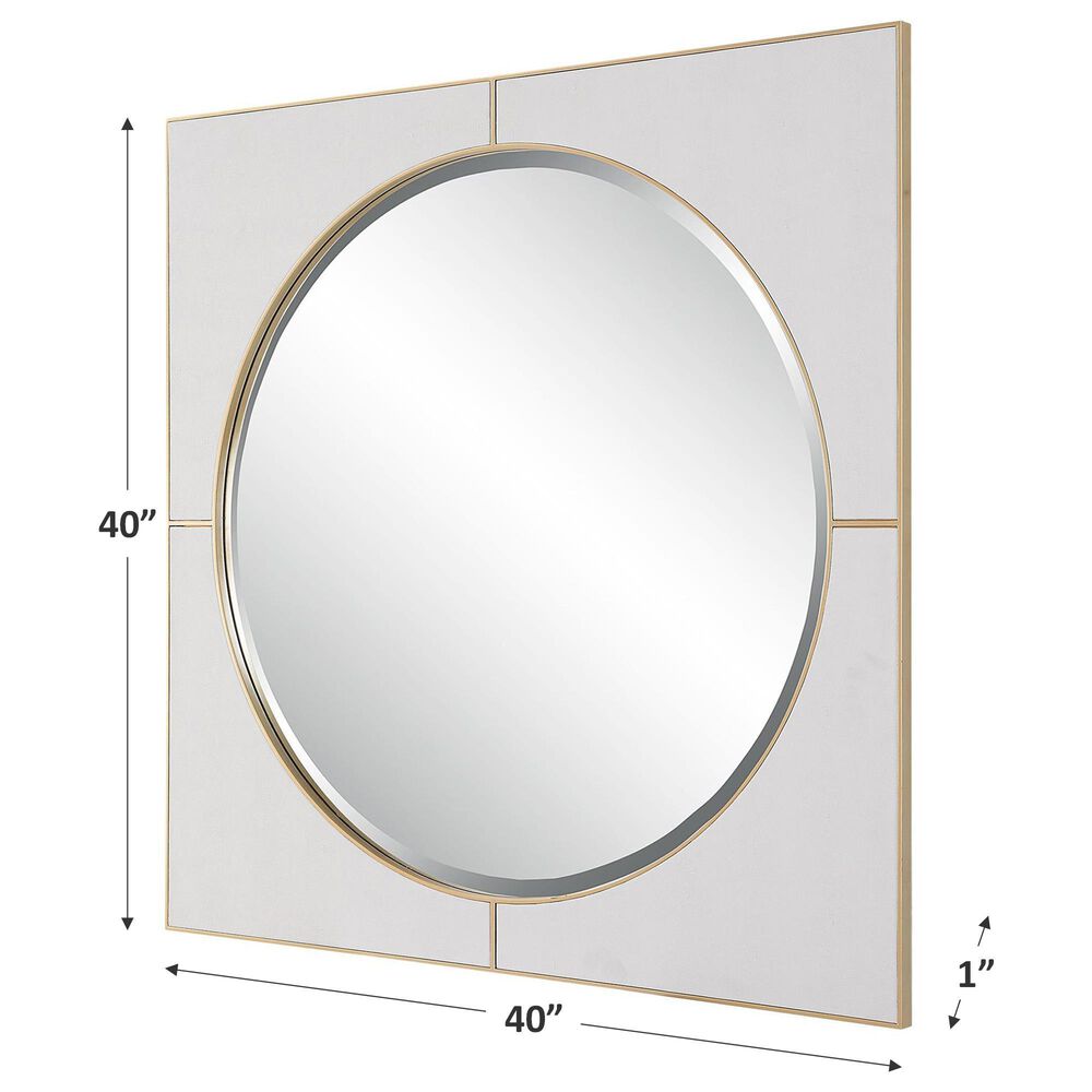 Uttermost Cyprus Mirror in White and Soft Gold, , large