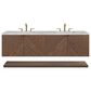 James Martin Vanities Marcello 72" Double Bathroom Vanity in Chestnut with 3 cm Eternal Jasmine Pearl Silestone Top, Rectangular Sinks and FreePower Wireless Charger, , large