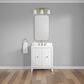 37B Kinsale 30" Single Bathroom Vanity Cabinet in Bright White with White Composite Stone Top and Backsplash, , large