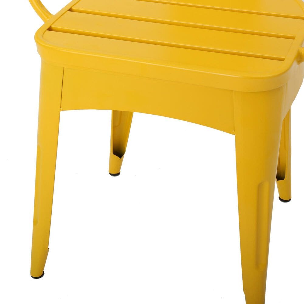Hearth and Haven Colmar 3-Piece Outdoor Bistro Set in Yellow, , large