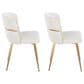 LumiSource Cinch Side Chair with Cream Velvet Cushion in Gold (Set of 2), , large