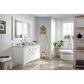 James Martin Vanities Palisades 60" Double Bathroom Vanity in Bright White with 3 cm Arctic Fall Solid Surface Top and Rectangular Sinks, , large