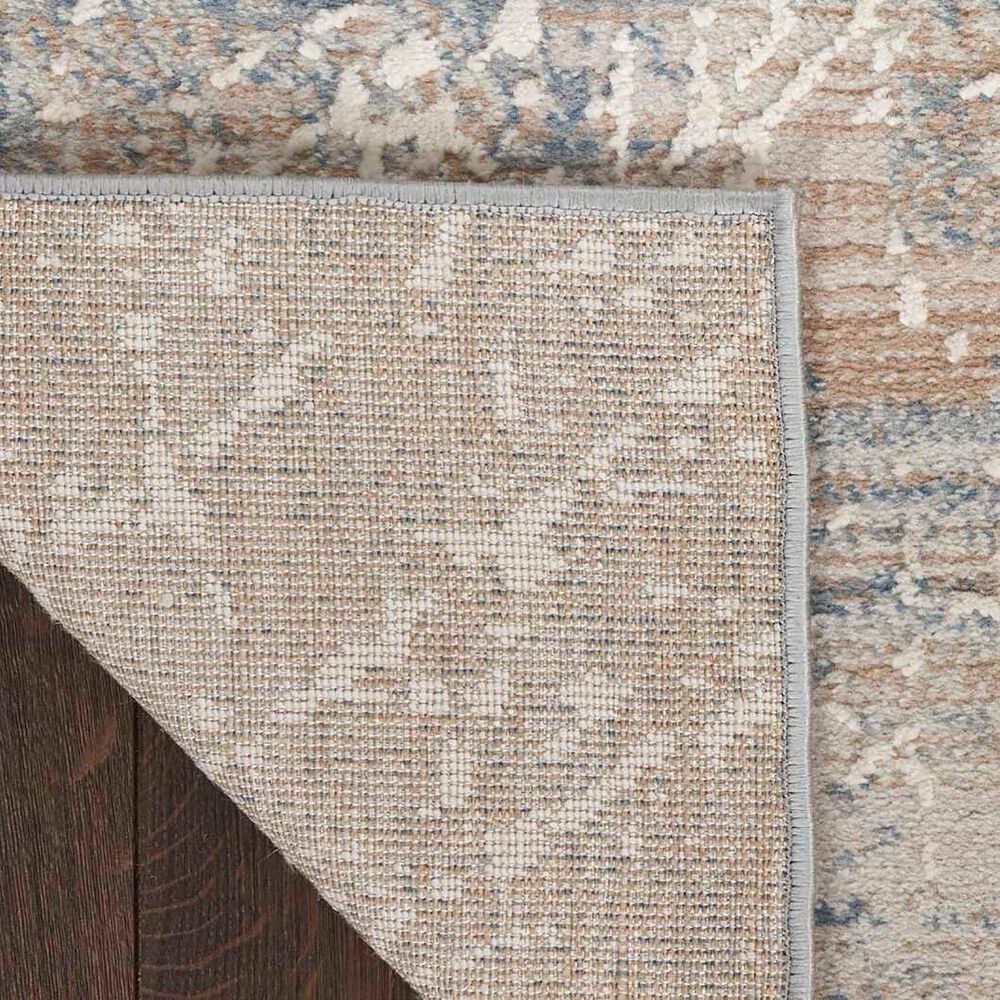 Nourison Exhale 2&#39;2&quot; x 7&#39;6&quot; Beige and Blue Runner, , large