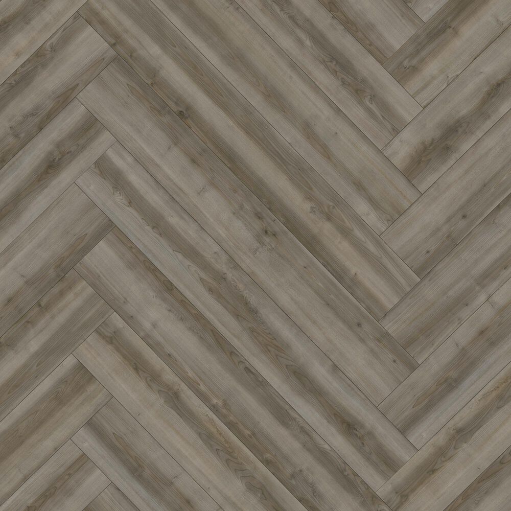 Karastan Treasured Grove Smoked Herringbone 5" x 36" Luxury Vinyl Nebraska Furniture Mart