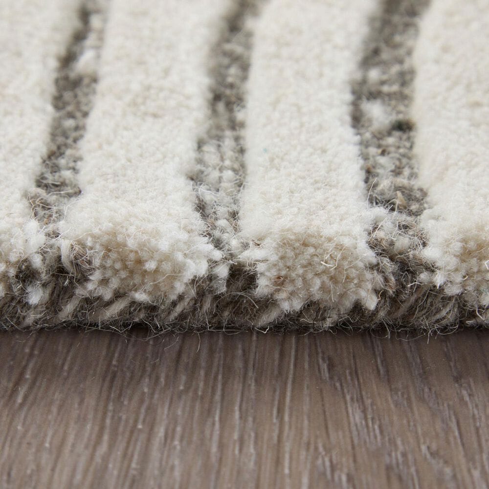 Feizy Kimball Gray and Ivory 3&#39;6&quot; x 5&#39;6&quot; Area Rug, , large