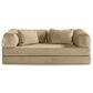 Jaxx Unsofa Stationary Loveseat in Sand Velvet, , large