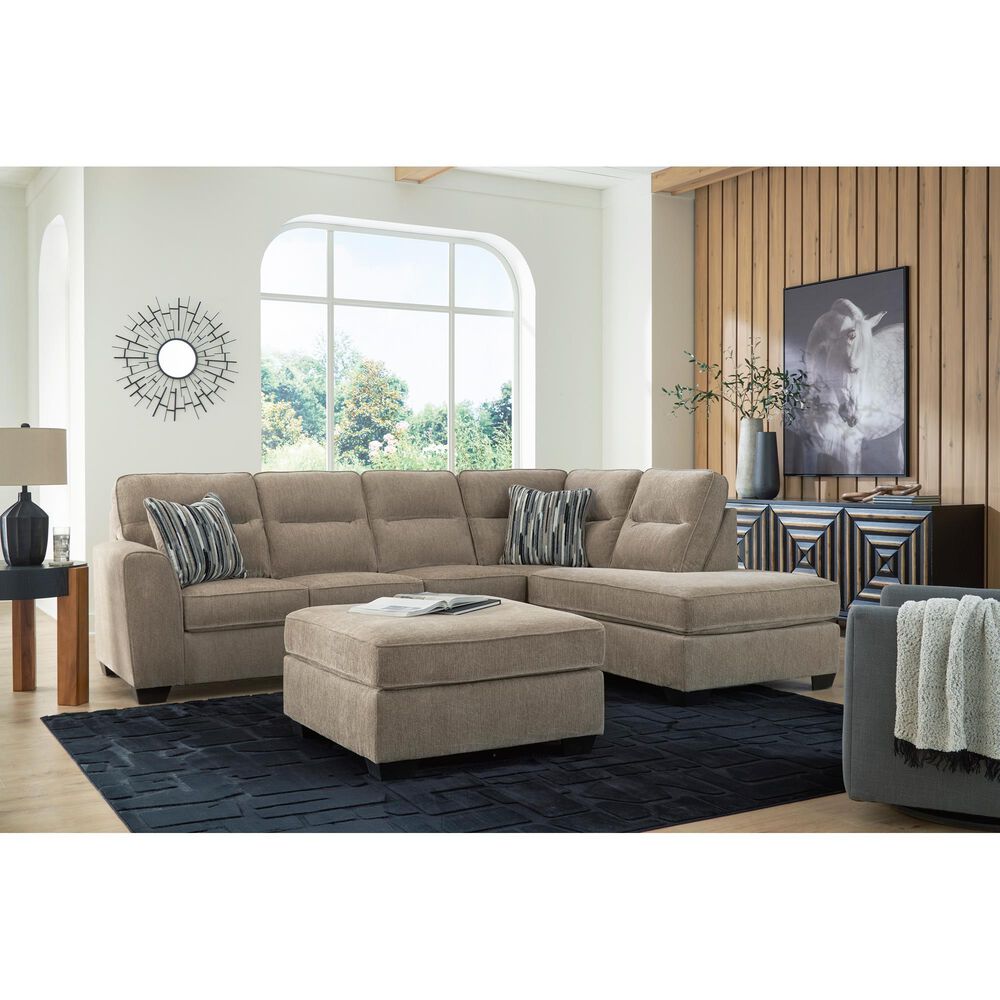 Ashley Olten 2-Piece Right Facing Sectional with Chaise in Mocha, , large
