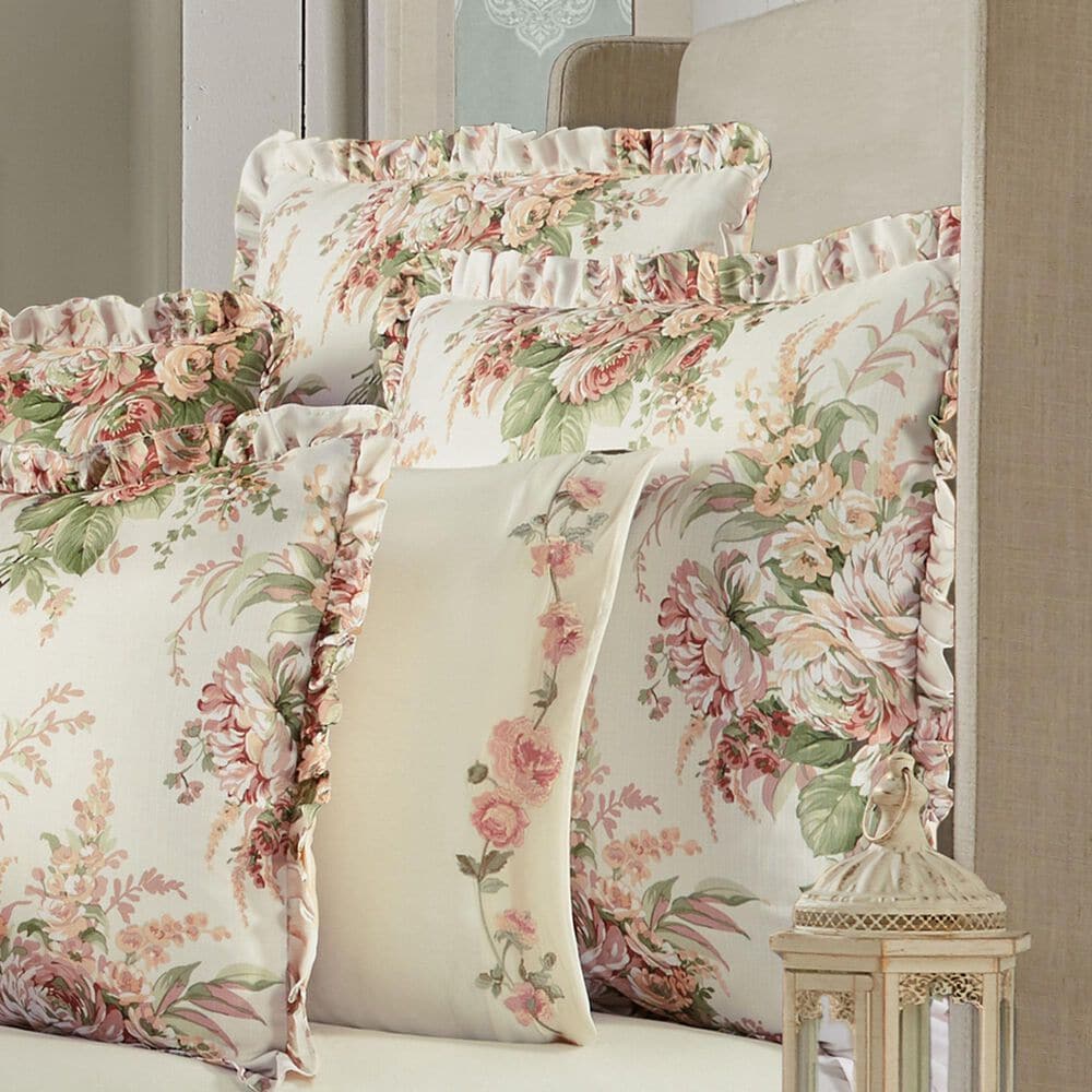 J. Queen New York Estelle 26&quot; Square Euro Pillow Sham in Coral, , large
