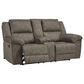 Ashley Laresview Manual Reclining Loveseat in Fossil, , large