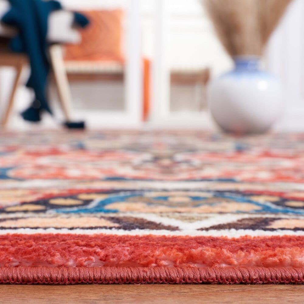 Safavieh Riviera 4&#39;5&quot; x 6&#39; Black and Red Area Rug, , large