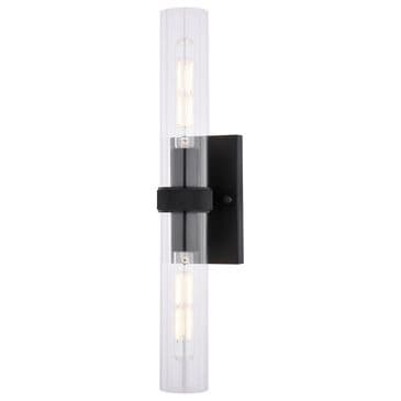 Vaxcel Bari 2-Light Wall Sconce in Matte Black, , large