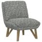 Golden Wave Furniture Emerson Armless Accent Chair in Speckled Navy, , large