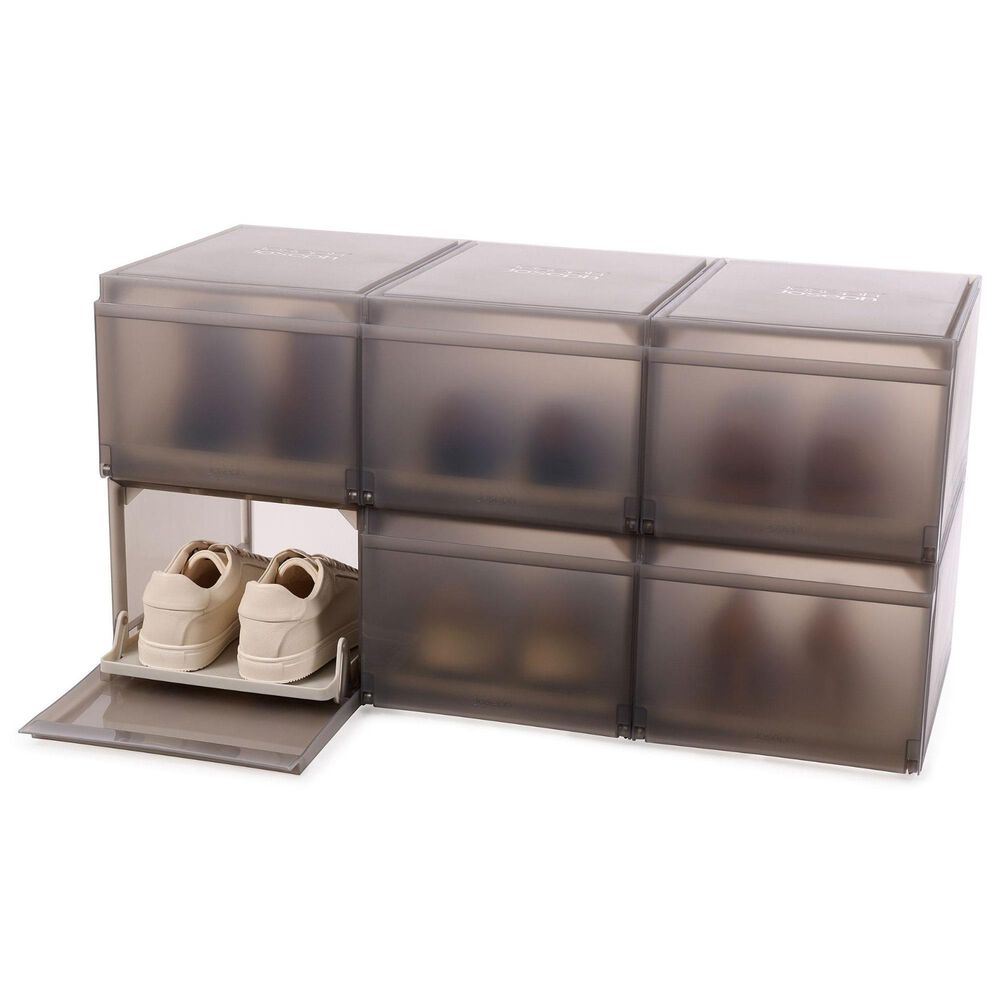 Joseph Joseph ShoeCase 6-Piece Shoe Storage Box in Gray, , large