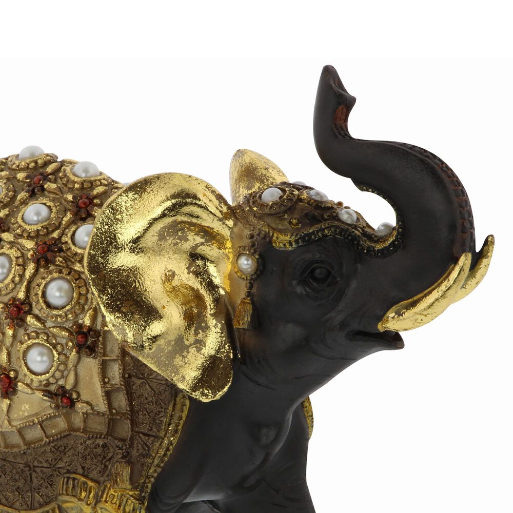 Maple and Jade Eclectic Elephant Sculpture in Gold &#40;Set of 3&#41;, , large