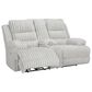 Ashley Rhines Falls Power Reclining Loveseat in Alloy, , large
