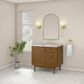 James Martin Laurent 36" Single Bathroom Vanity in Honey Oak with 3 cm Eternal Jasmine Pearl Silestone Top and Rectangular Sink, , large