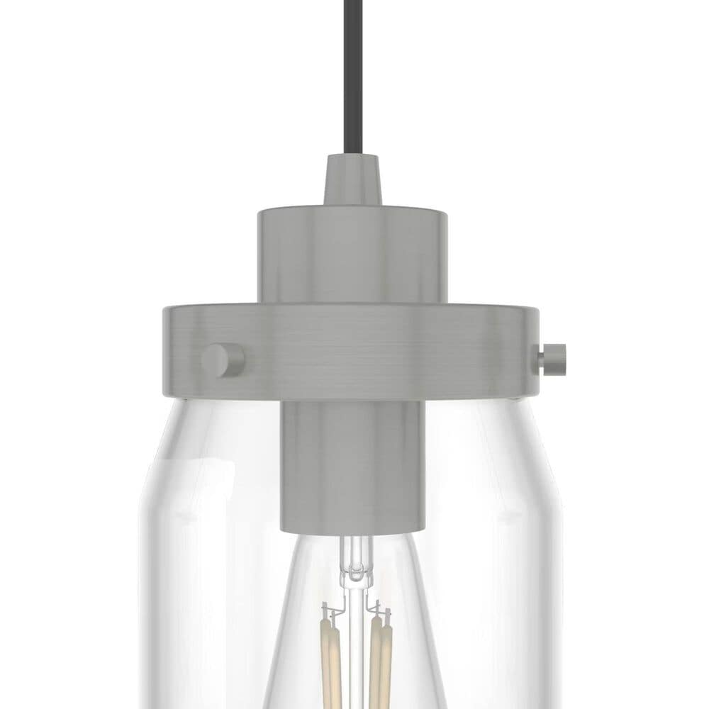 Hunter Devon Park 3-Light Linear Cluster in Brushed Nickel, , large