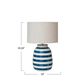 Teak Interiors Inlaid Table Lamp w/ Stripes, , large