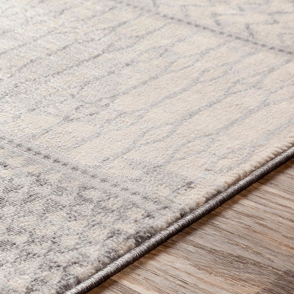 Surya Monaco MOC-2306 2&#39; x 3&#39; Silver Gray and Cream Scatter Rug, , large