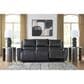 Ashley Glossmore Manual Reclining Sofa in Black, , large