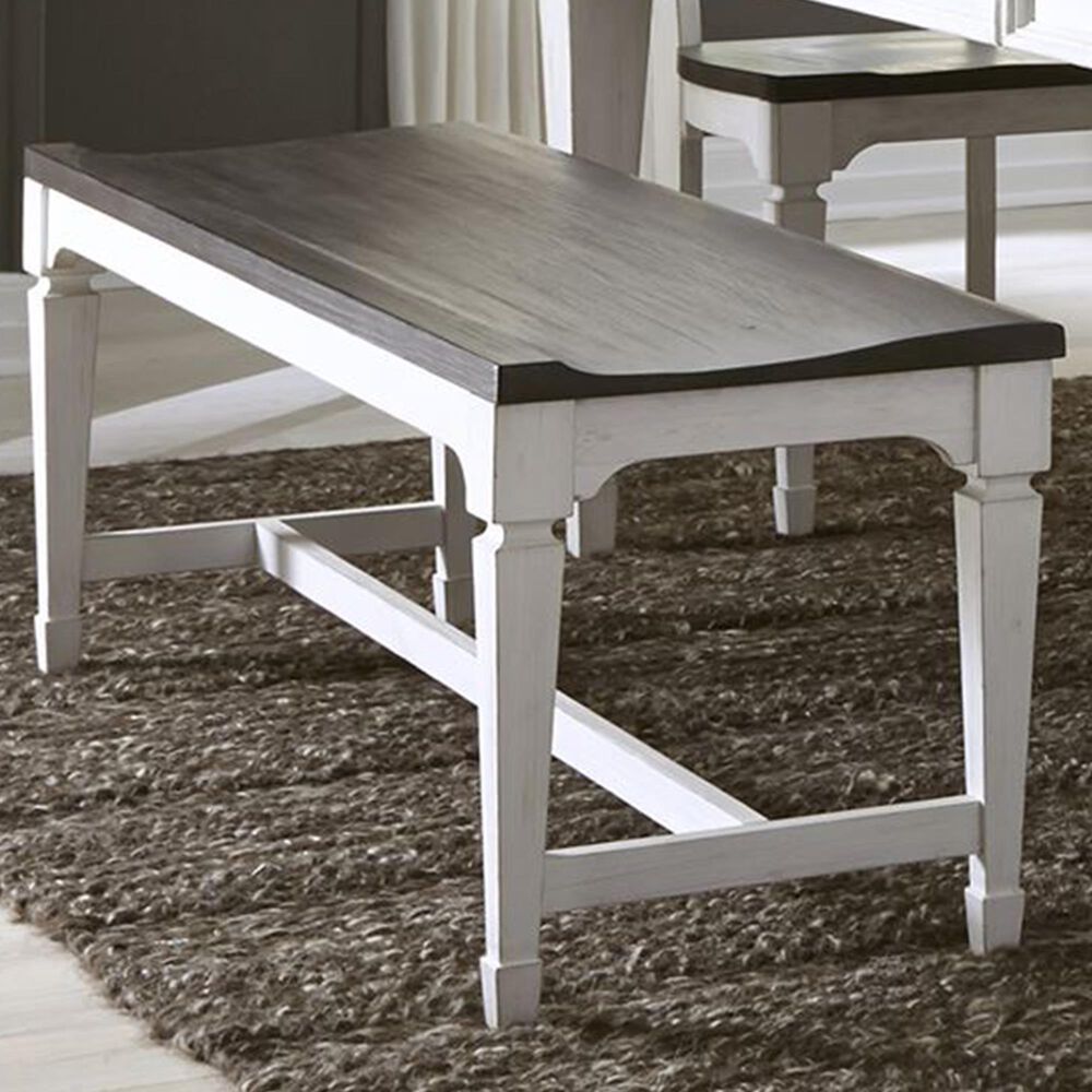Belle Furnishings Allyson Park Bench in White, , large