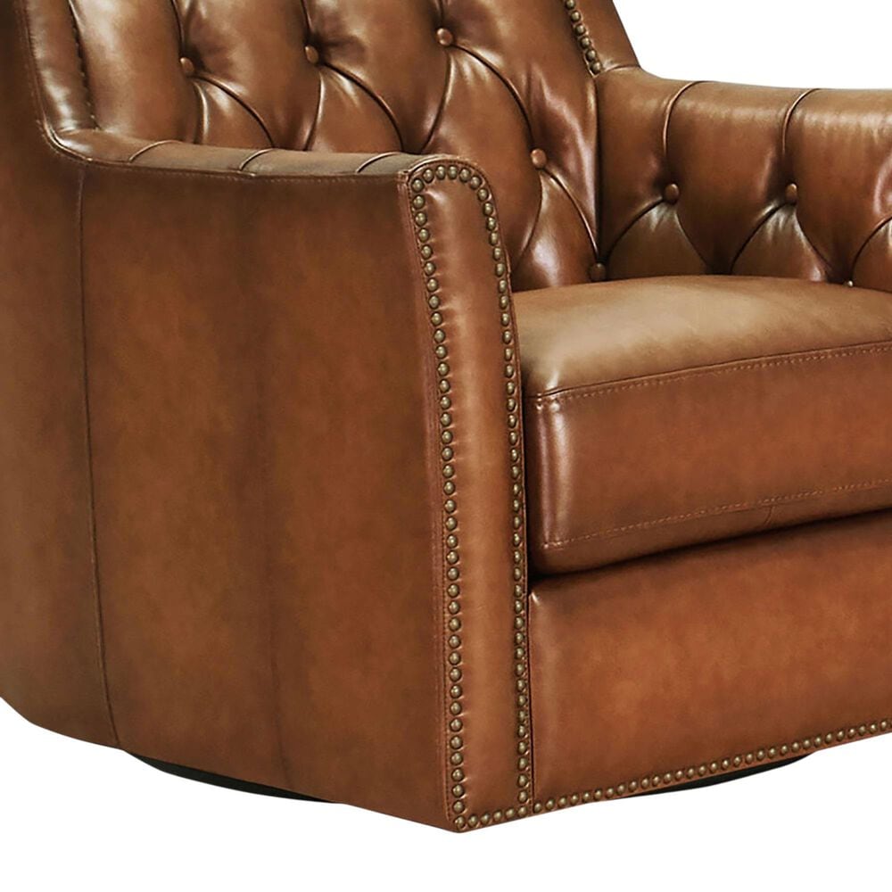 Hydeline Swivel Chair Set in Denton Saddle, , large