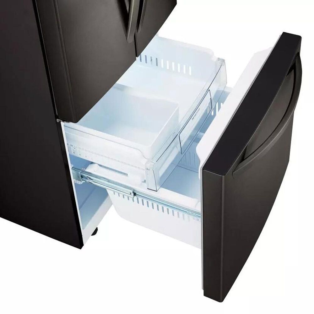 LG 21.8 Cu. Ft. 3-Door French Door Refrigerator in Black Stainless Steel, , large