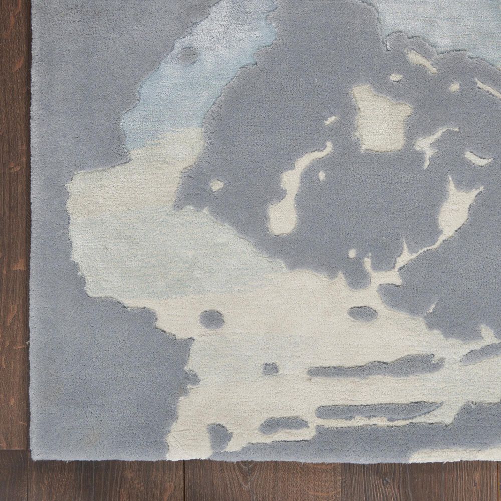 Nourison Prismatic PRS19 7'9" x 9'9" Seafoam and Silver Area Rug, , large