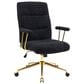 Rta Products Llc Elegant Textured Boucle Office Chair with Padded Arms in Black, , large