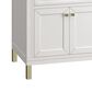 James Martin Vanities Chicago 30" Single Bathroom Vanity in Glossy White with 3 cm Lime Delight Quartz Top and Rectangular Sink, , large