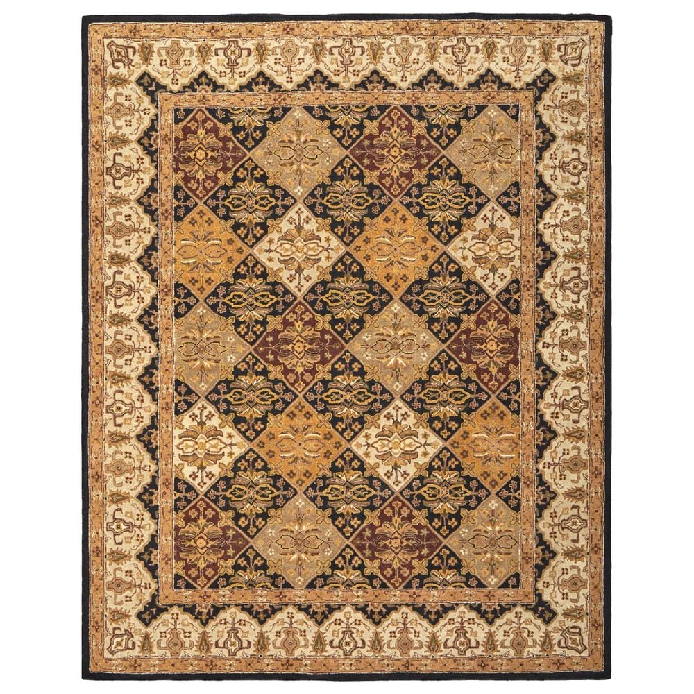 Feizy Wagner 8943F 8" x 10" Black and Multicolor Area Rug, , large