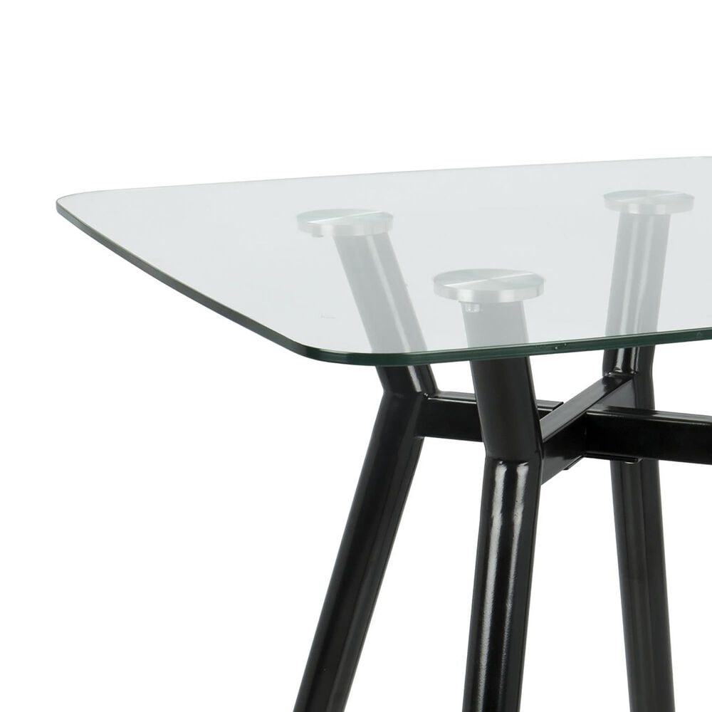 Lumisource Clara Counter Height Table in Black and Clear - Table Only, , large