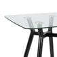 Lumisource Clara Counter Height Table in Black and Clear - Table Only, , large