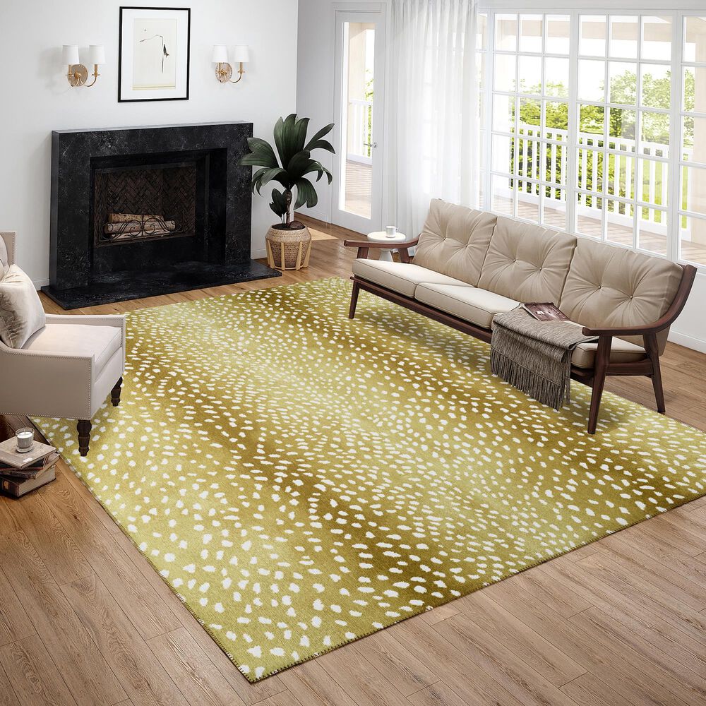 Dalyn Rug Company Mali ML3 6&#39; x 9&#39; Gold Indoor/Outdoor Area Rug, , large