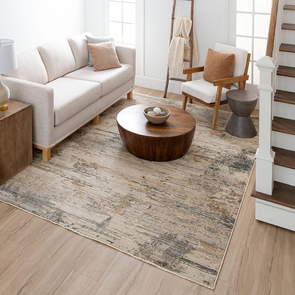 Karastan Echo Belino 9&#39; x 12&#39;2&quot; Beige Area Rug, , large