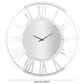 Maple and Jade Glass Wall Clock in Silver, , large