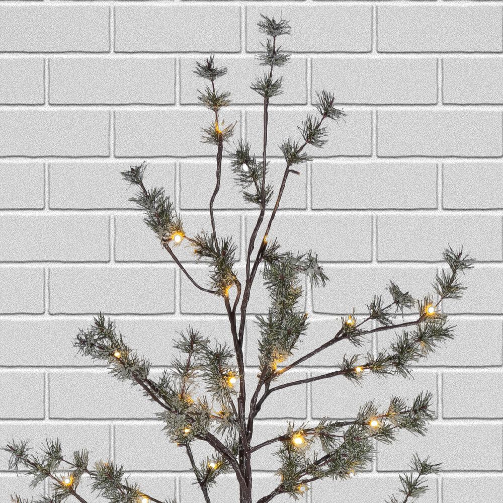 The Gerson Company 7&#39; Pre-Lit Artificial Pine Christmas Tree with LED Lights in Green, , large