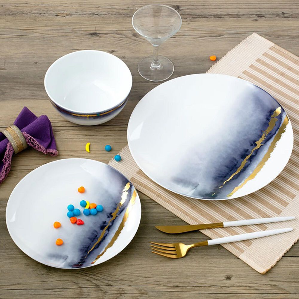 Gifts Plus Lazuli 12-Piece Dinnerware Set in Blue, , large