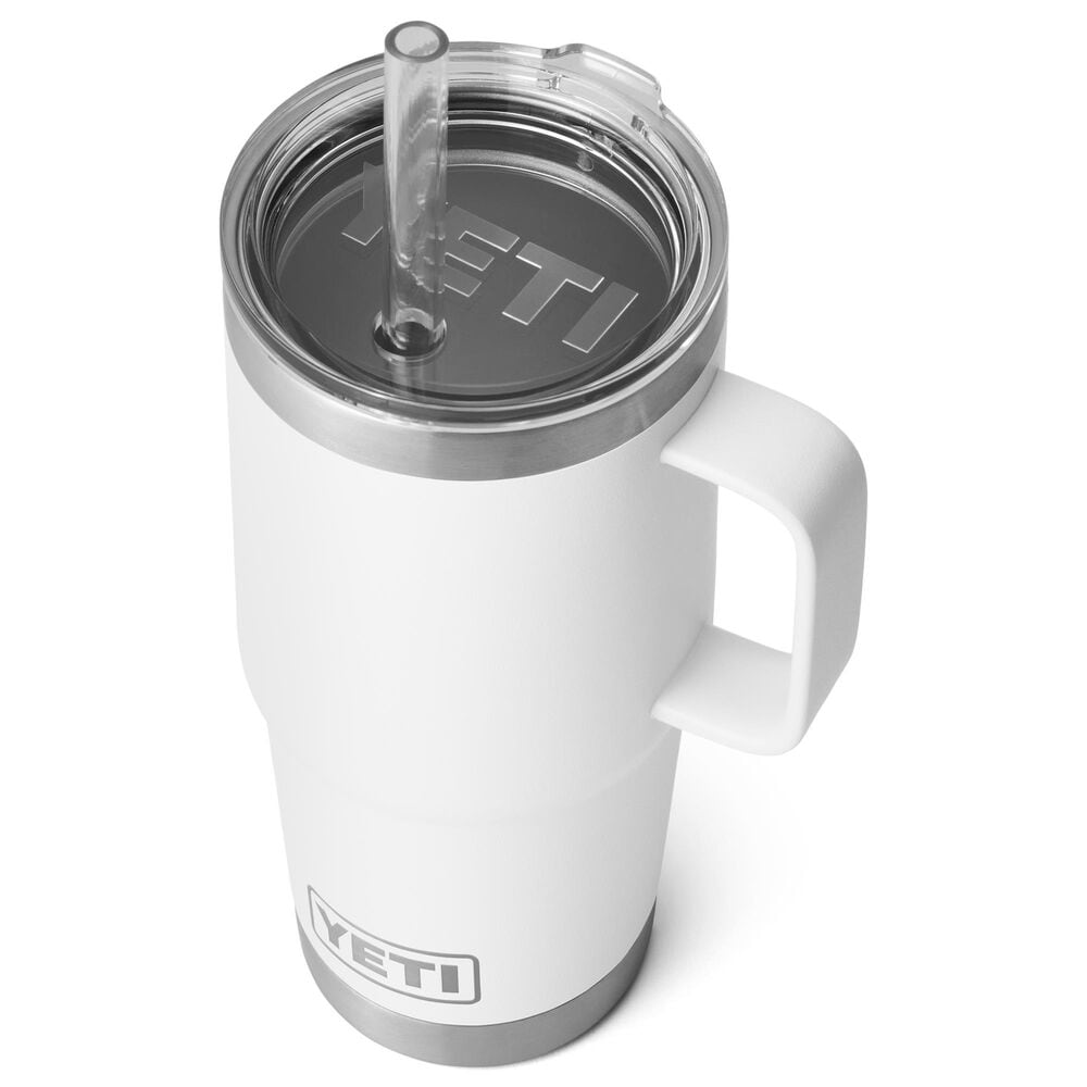 YETI Rambler 25 Oz Straw Mug with Straw Lid in White, , large