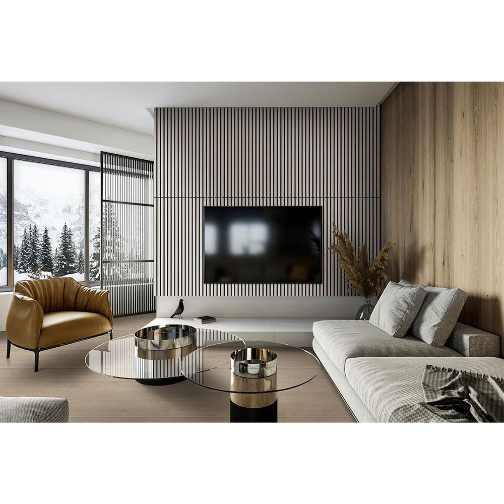 MS International Acoustic Wood Slat Fog 24" x 48" Wall Panels, , large