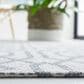 Safavieh Martha Stewart Cotton 2" x 8" Silver and Grey Runner, , large