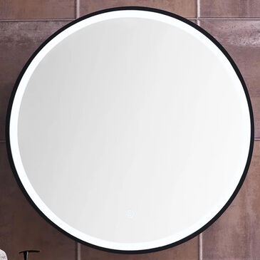 James Martin Cirque 24" Bathroom Mirror in Matte Black, , large